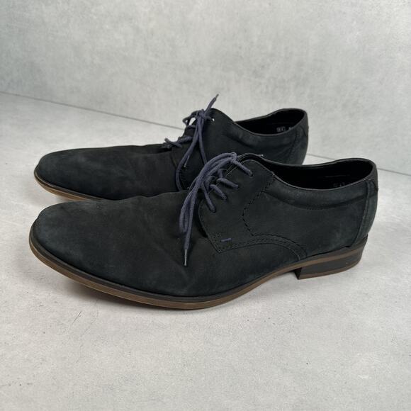 Rieker Shoes Mens Size 10.5 Blue Nubuck Derby Dress Comfort Square Toe 85211 main image 8